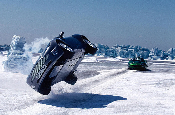 Aston Martin stunt jump