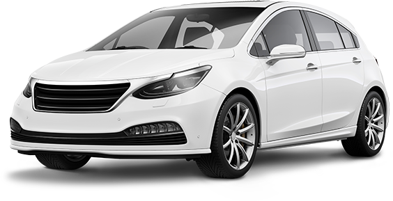 a white car