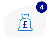 blue pig icon with coins