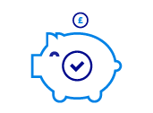 Blue pig icon