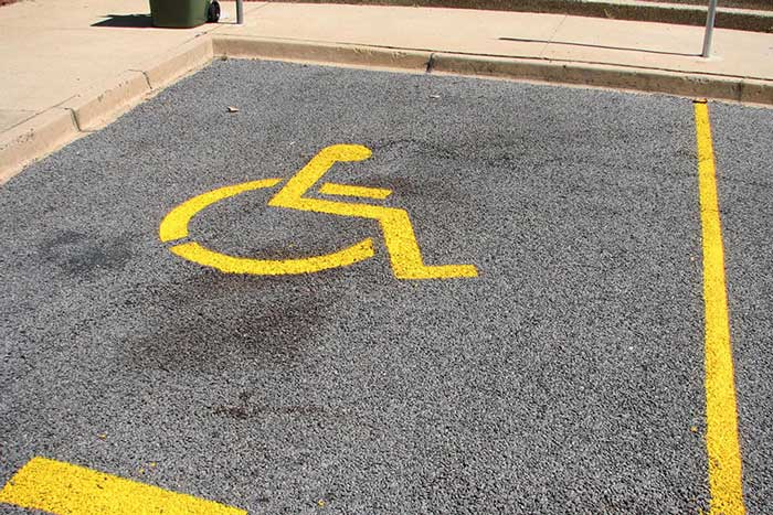 Disabled parking space