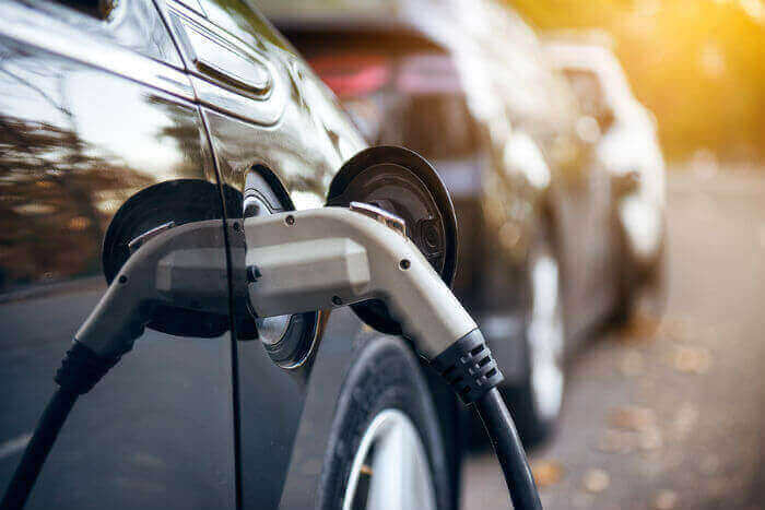 electric car being charged