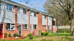 A picture of a row of council houses