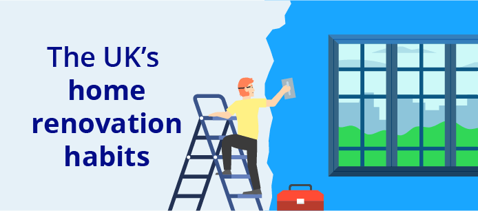 Illustration of person painting a wall