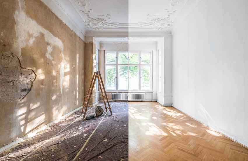 before and after room renovation