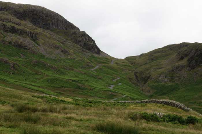 Hardknott Pass in the Lake District