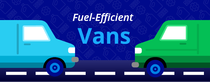 Illustrated blue and green vans
