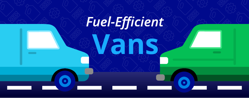 Illustrated blue and green vans