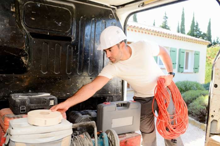 tools in a van