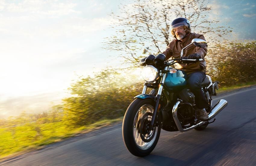 Man riding motorbike