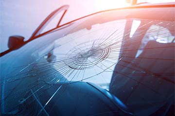 Cracked windscreen
