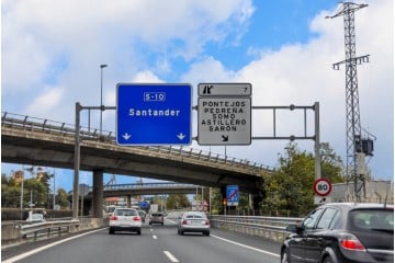 Cars on a motorway in Spain