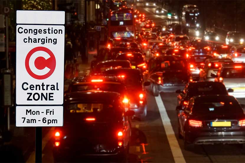 London congestion at night