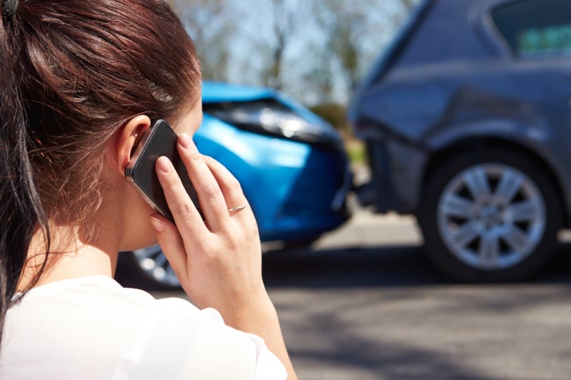 Person reporting a car accident