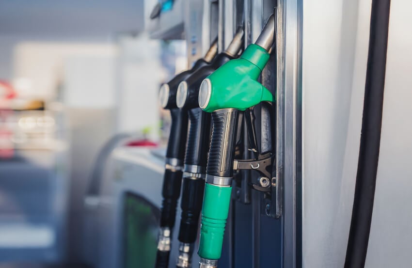 Close up of petrol pump