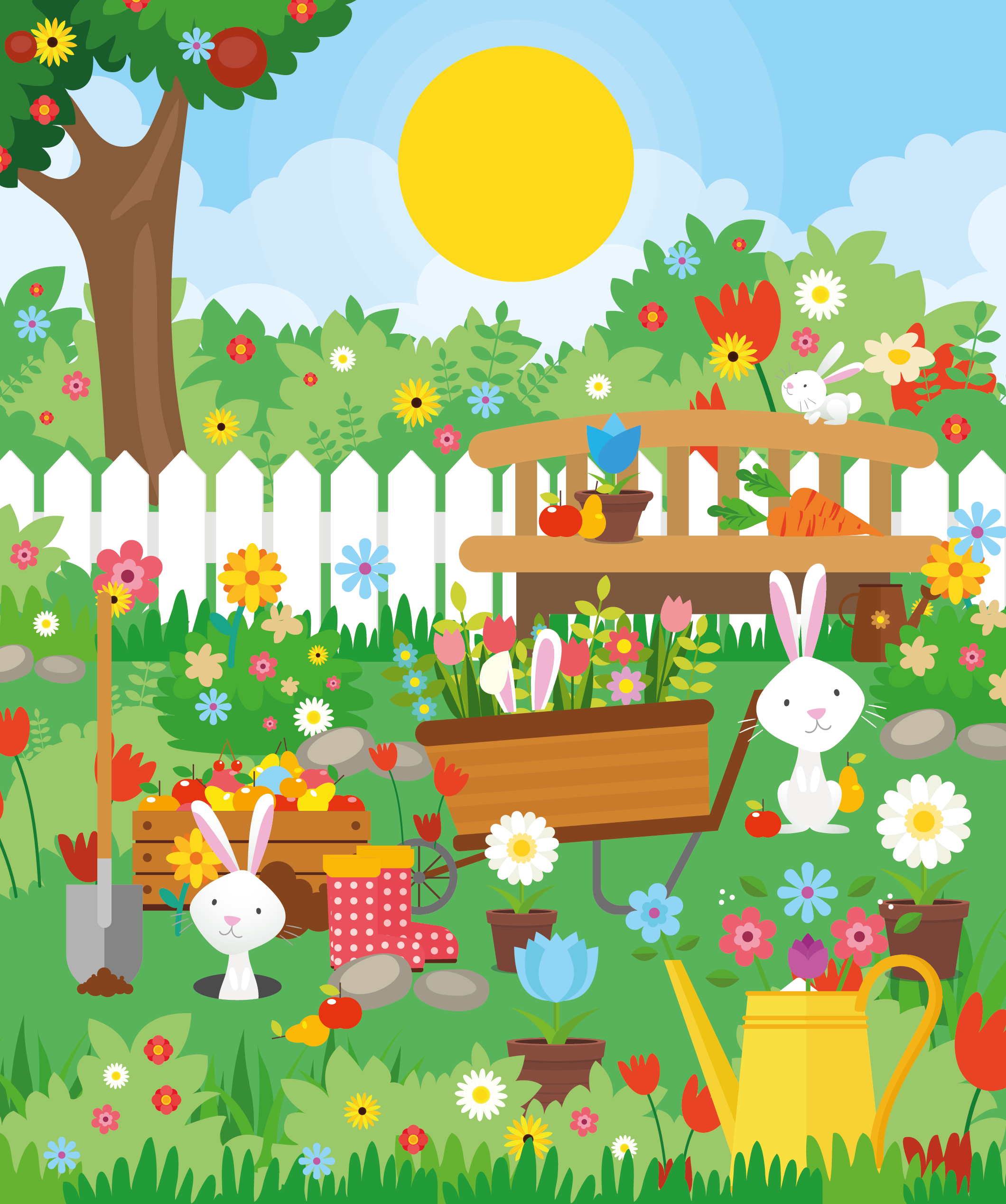 A bright garden