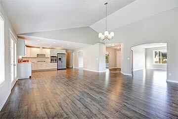 An empty house with no furniture