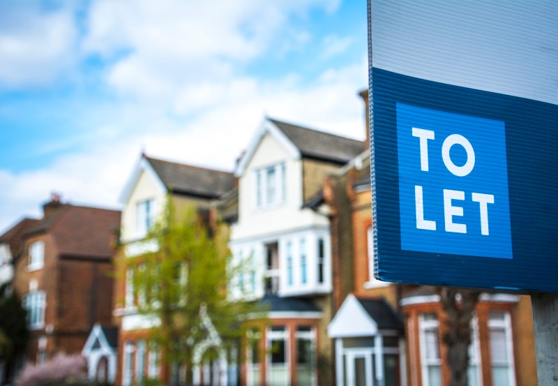 A house with a to let sign