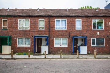 A standard row of council houses