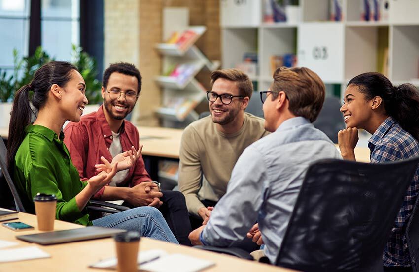 a group discussing life insurance plans