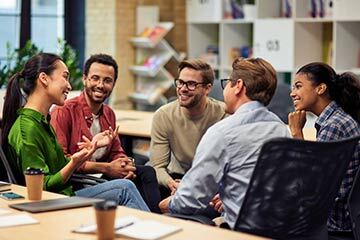 a group discussing life insurance plans