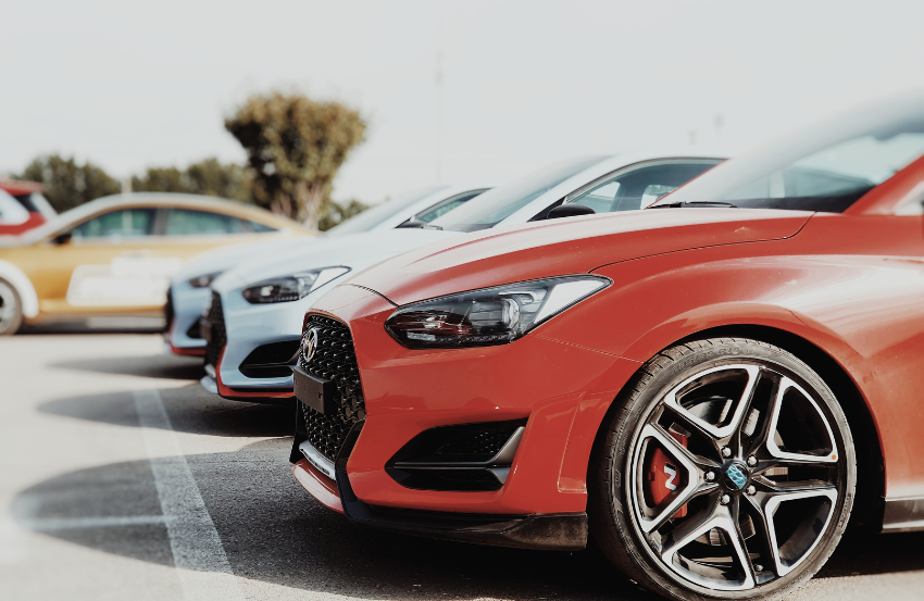 Cars in a carpark