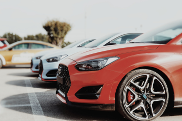 Cars in a car park