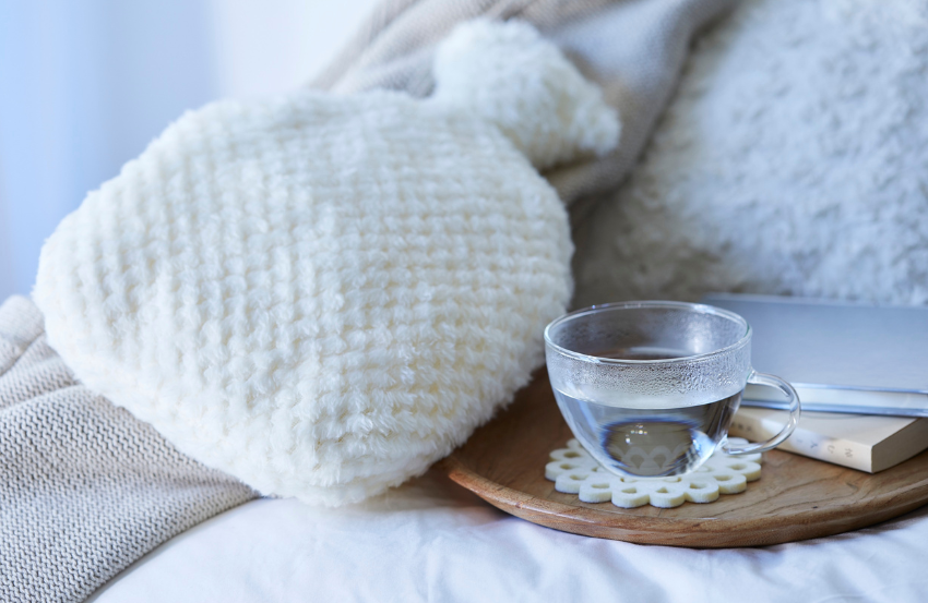 hot water bottle and drink