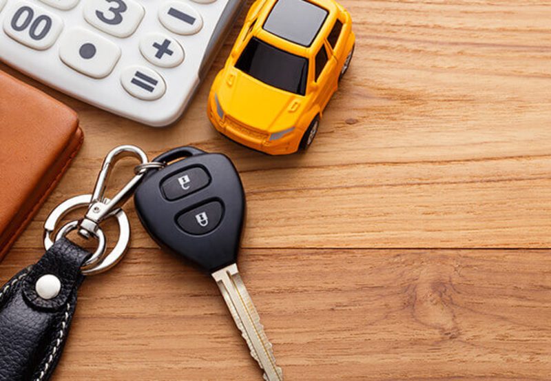 Car keys and a calculator