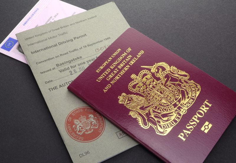 International Driving Permit with British Passport