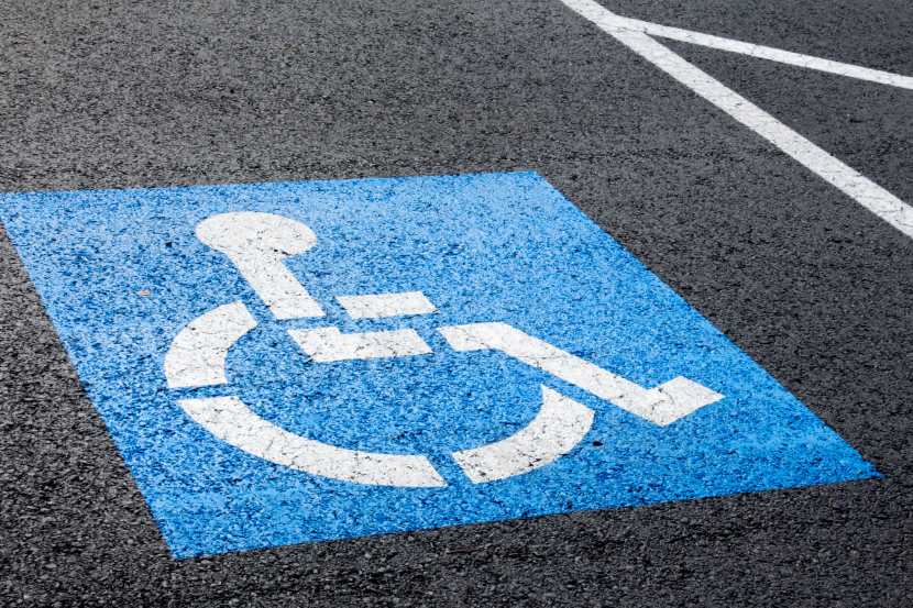 Disabled parking bay 