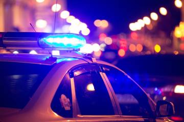 lights on police car