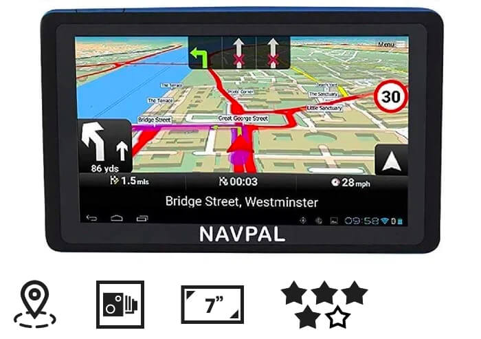 Navpal sat nav with icons