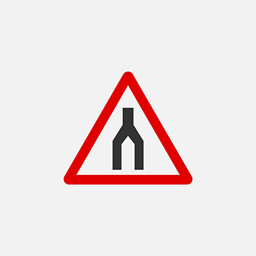 Dual carriageway ends sign