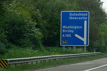 A motorway sign in the UK