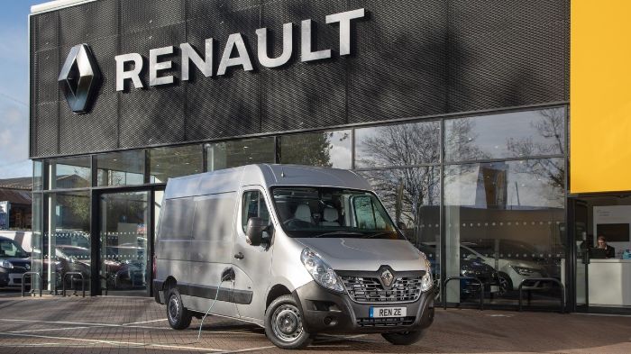 Renault master parked outside a Renault dealership