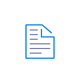 Light blue icon of a document