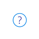 Light blue circle icon with a dark blue question mark