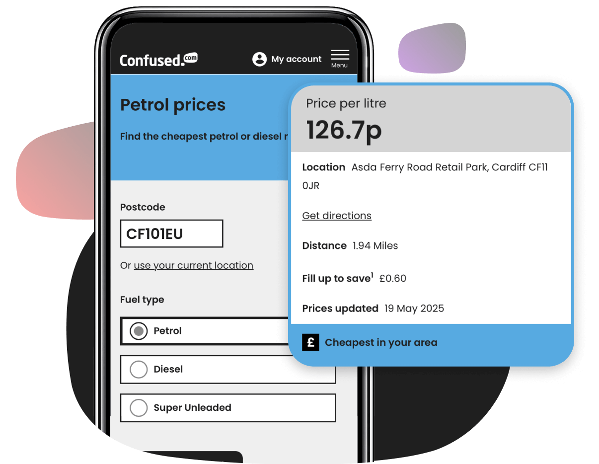 Best fuel price image on our petrol prices tool on a mobile phone