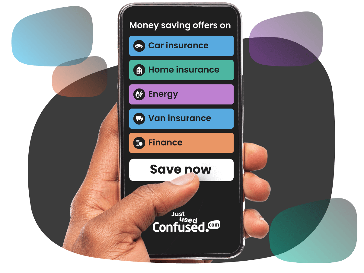 Image of a mobile with a hand scrolling through available offers on different insurances