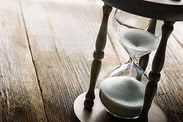 Close up of a sand timer
