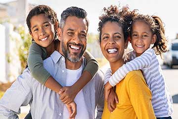 A smiling family