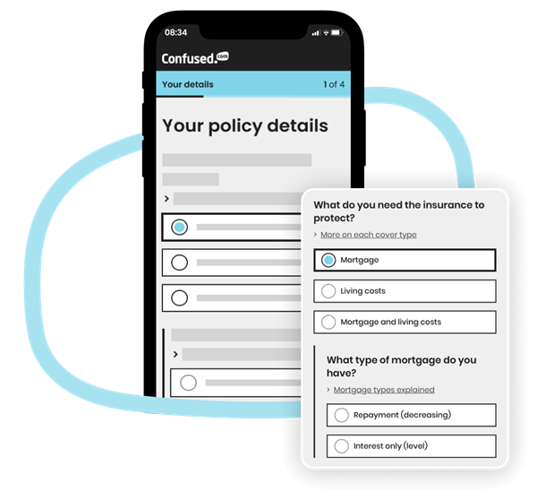 Mortgage life insurance quote selection