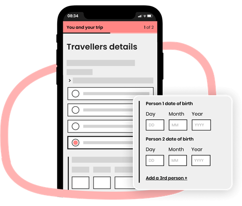Image showing what information is needed when choosing group travel insurance