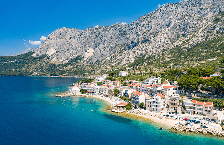 Image overlooking a Croatian beach
