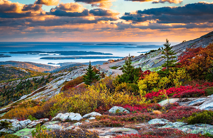 Scenary on top of a New England mountain