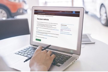 Taxing a vehicle online