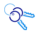blue car keys outline icon
