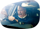 Losing temper at tailgater