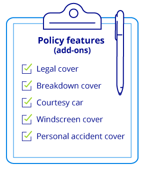 A list of car insurance policy features